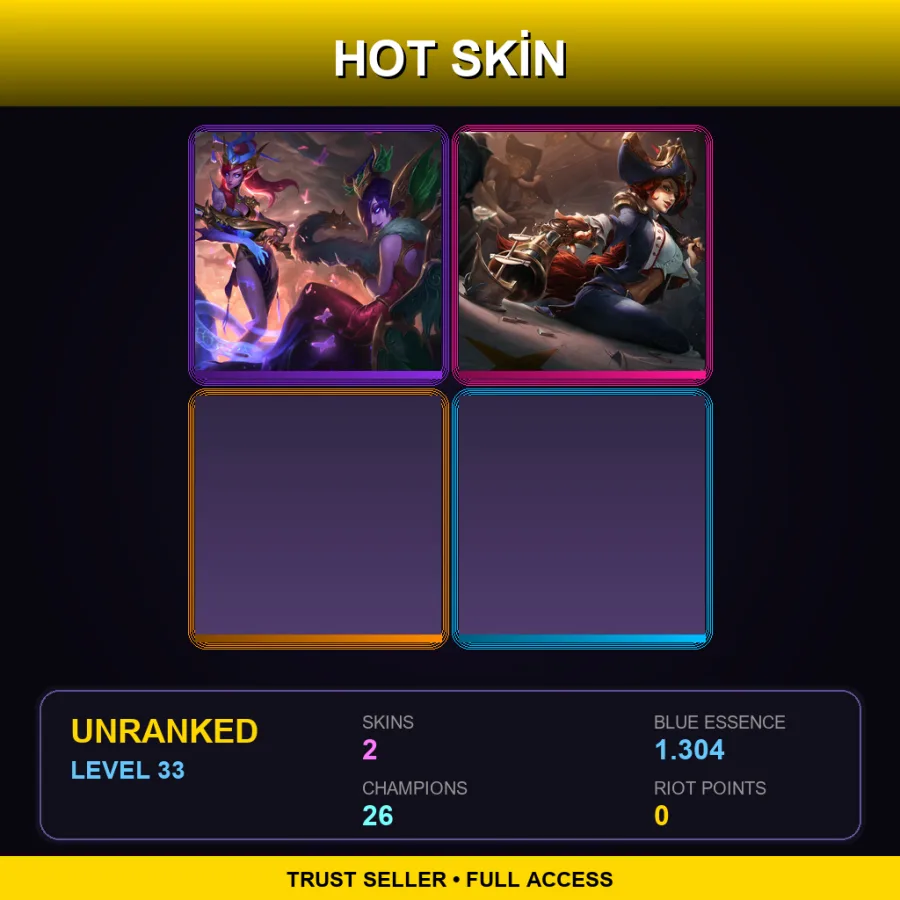 BR | Lv33 | Unranked | 2 Skin | 26 Champ