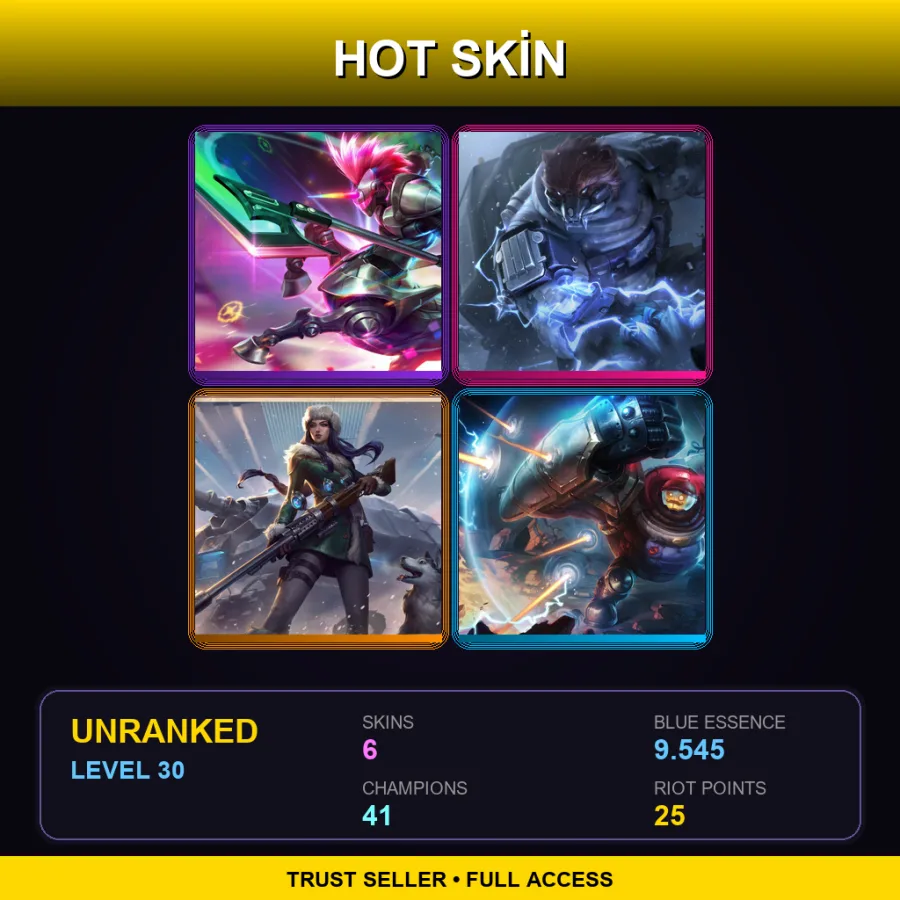RU | Lv30 | Unranked | 6 Skin | 41 Champ
