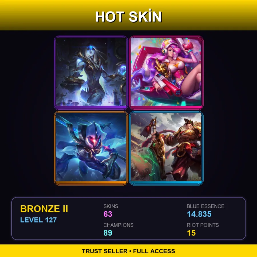 BR | Lv127 | Bronze II | 63 Skin | 89 Champ
