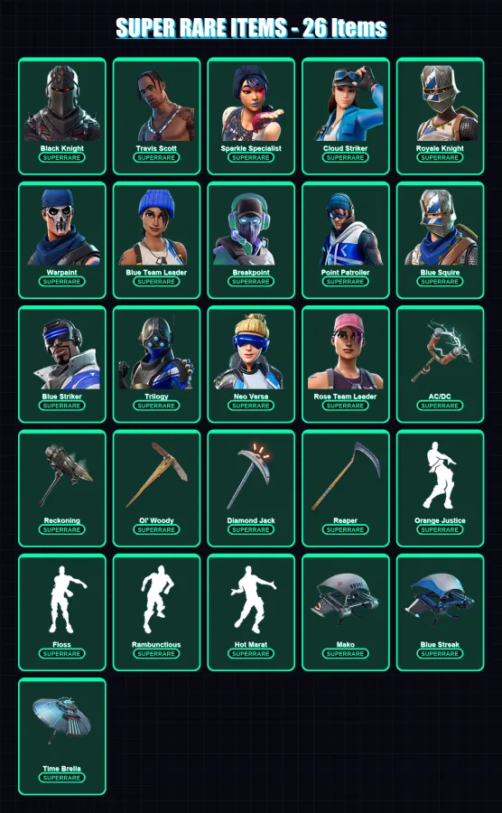 [PC/XBOX/PSN] | Black Knight | Travis Scott | Sparkle Specialist | 296 skin | Lv5286