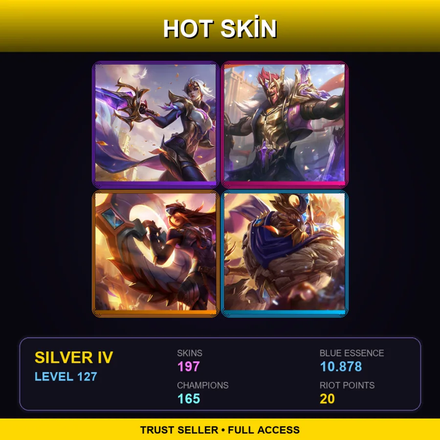 SG | Lv127 | Silver IV | 197 Skin | 165 Champ