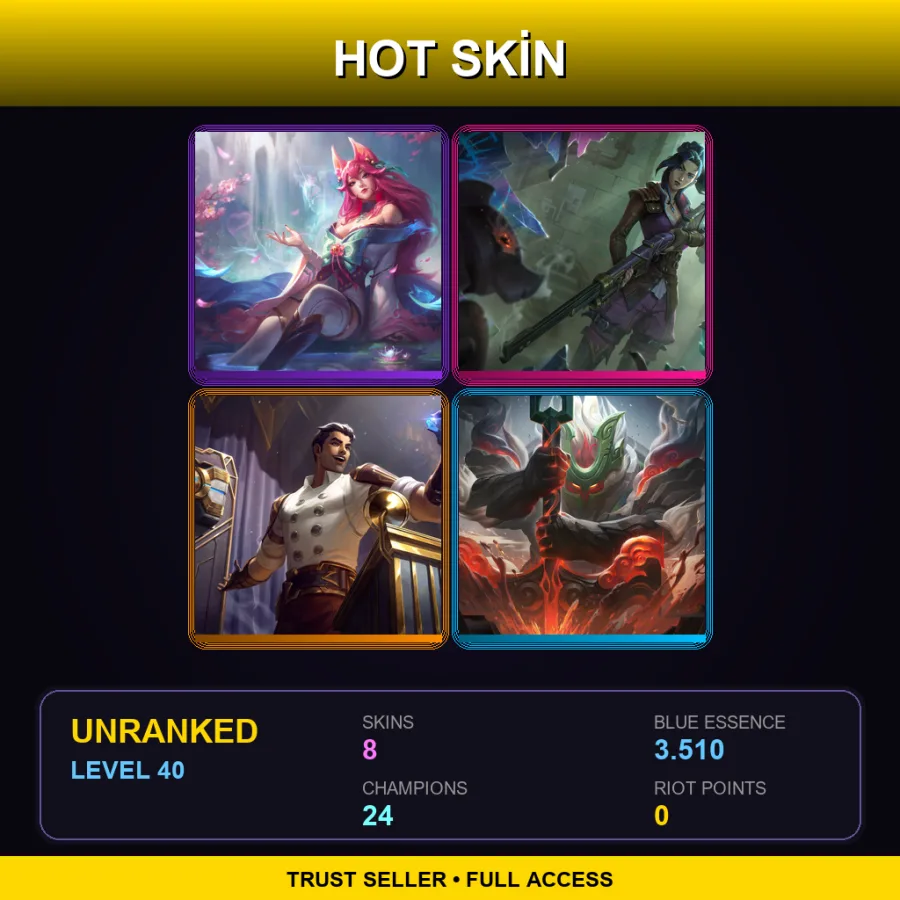 BR | Lv40 | Unranked | 8 Skin | 24 Champ