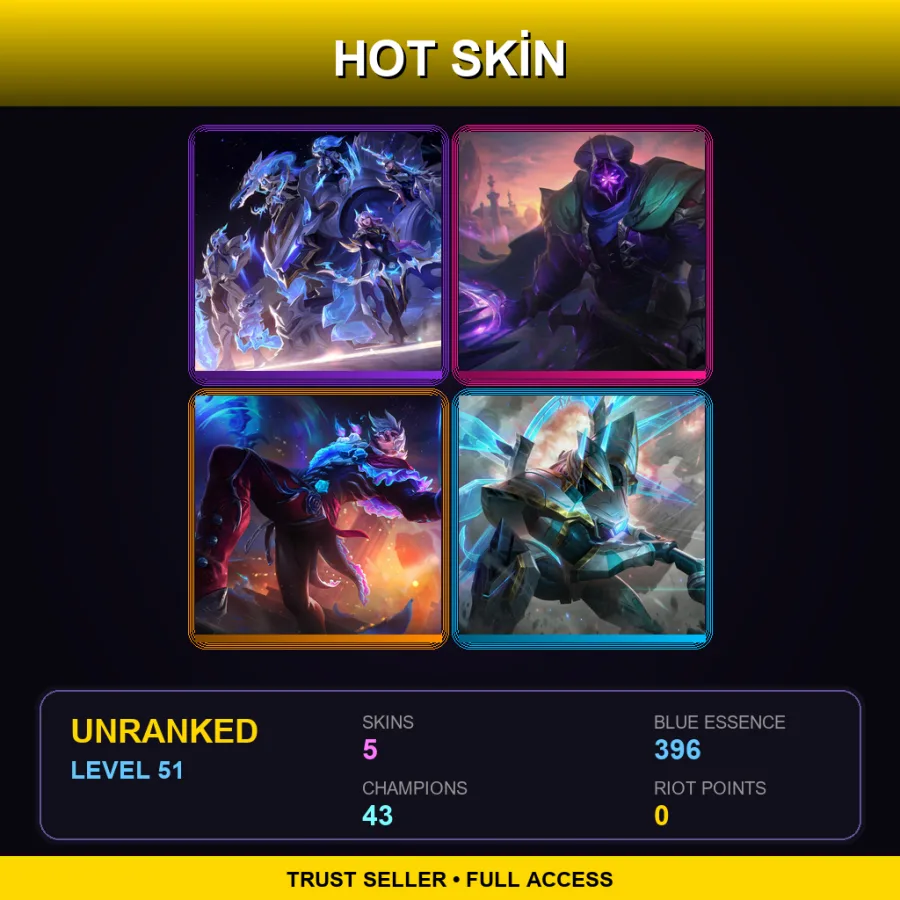 LAS | Lv51 | Unranked | 5 Skin | 43 Champ — Drx Ashe