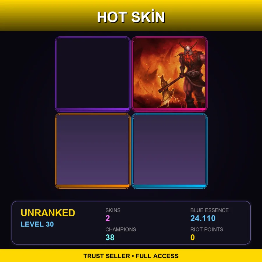 EUW | Lv30 | Unranked | 2 Skin | 38 Champ — Forsaken Olaf