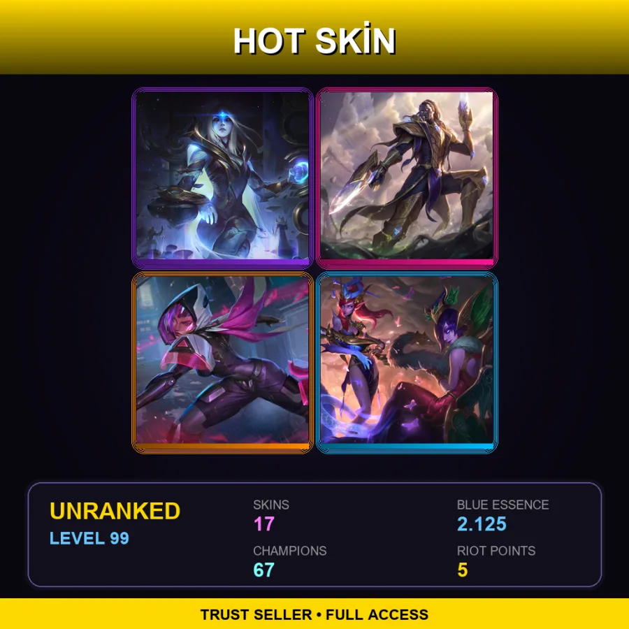 TR | Lv99 | Unranked | 17 Skin | 67 Champ — Omega Squad Veigar
