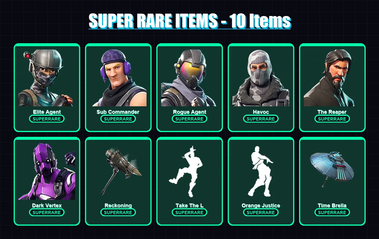 [PC/XBOX/PSN] | Elite Agent | Sub Commander | Rogue Agent | Havoc | The Reaper | 81 skin | 76 pickaxe | 69 emote | 87 glider | Lv1095 — Fortnite account