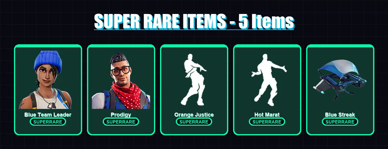 [PS4/PS5/XBOX/PC] | Blue Team Leader | Prodigy | Ruin | Blackheart | Luxe | 15 skin | 21 pickaxe | 47 emote | 34 glider | Lv653