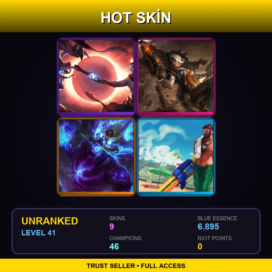 LAS | Lv41 | Unranked | 9 Skin | 46 Champ — Definitely Not Blitzcrank
