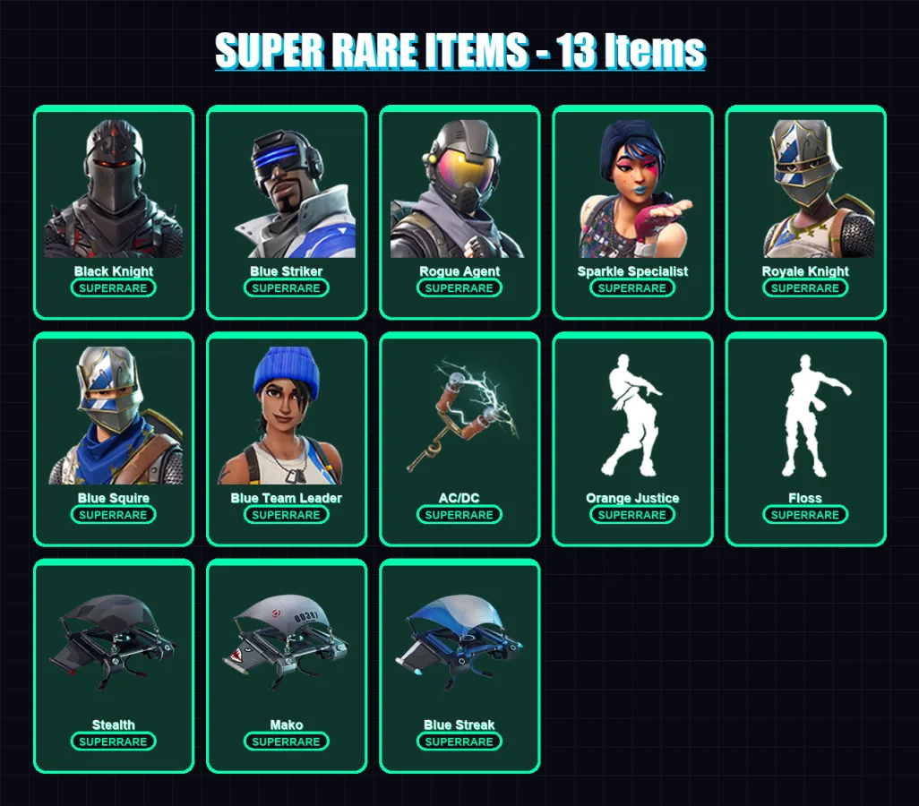 [PS4/PS5/XBOX/PC] | Black Knight | Blue Striker | Rogue Agent | 24 skin | Lv570