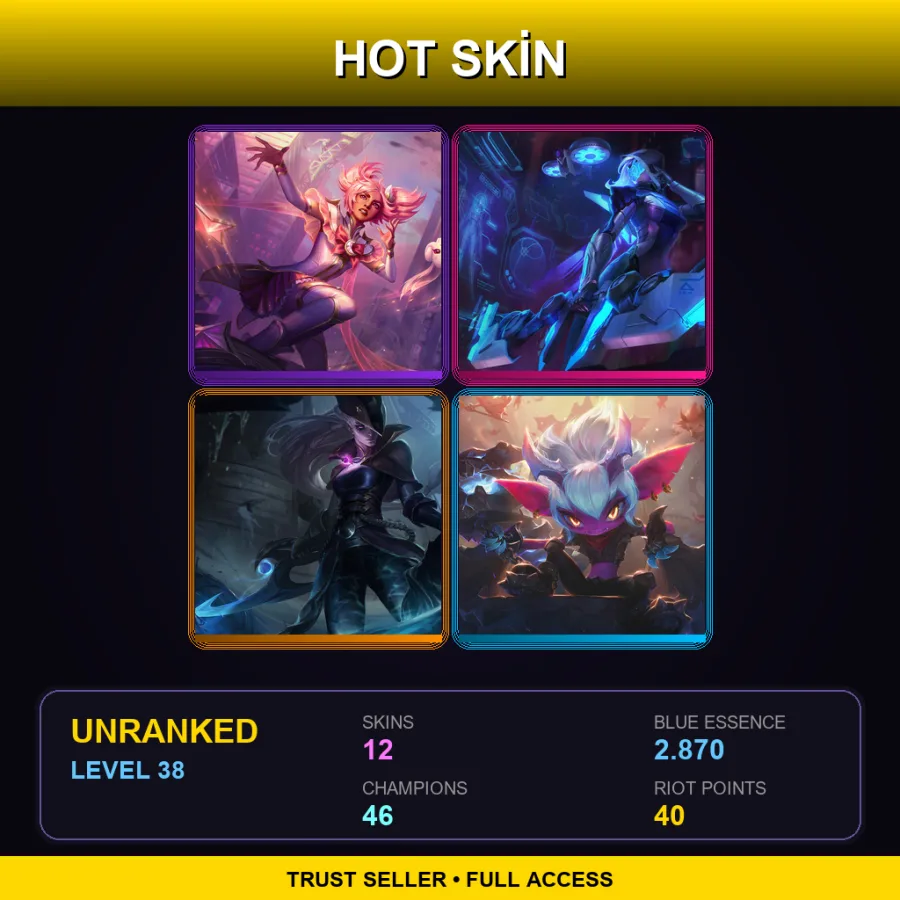 EUNE | Lv38 | Unranked | 12 Skin | 46 Champ — Coven Syndra