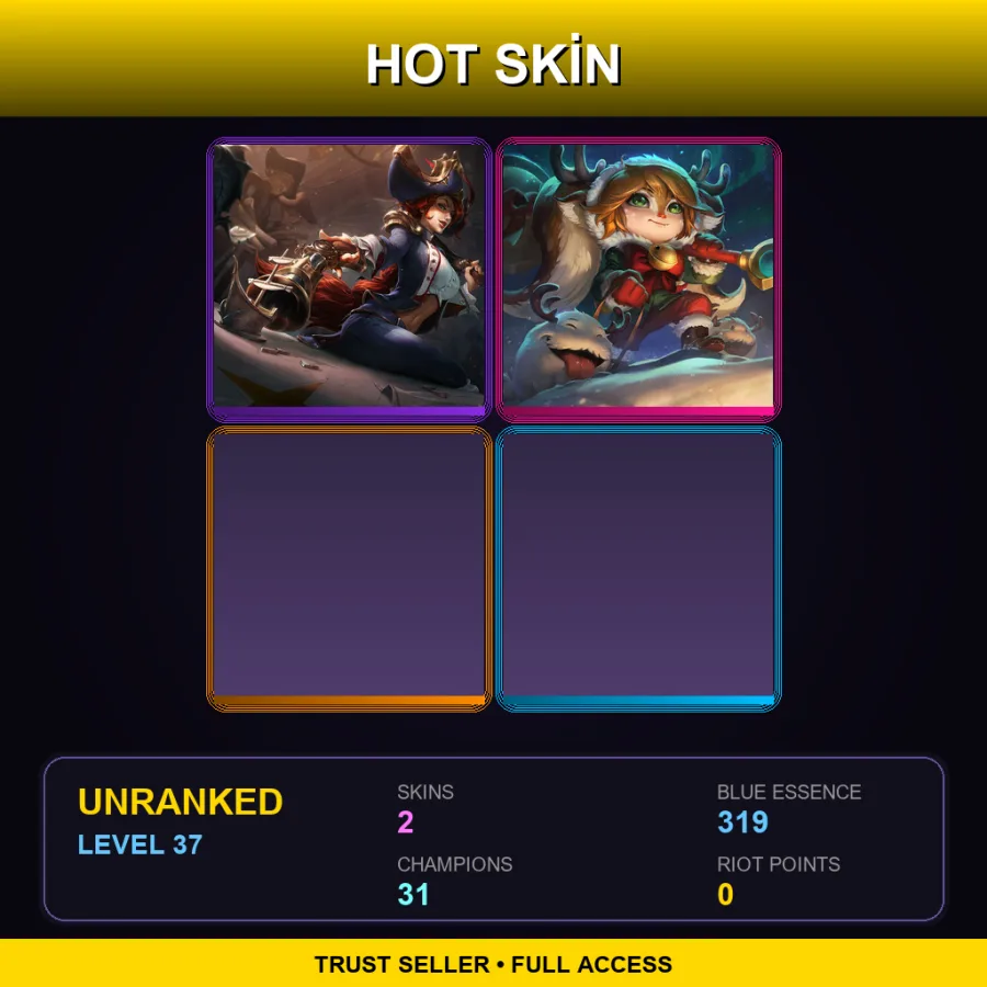 LAN | Lv37 | Unranked | 2 Skin | 31 Champ