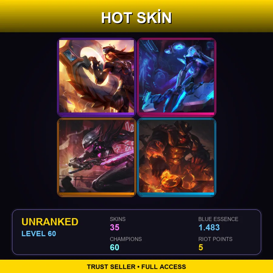 EUNE | Lv60 | Unranked | 35 Skin | 60 Champ — Beekeeper Singed