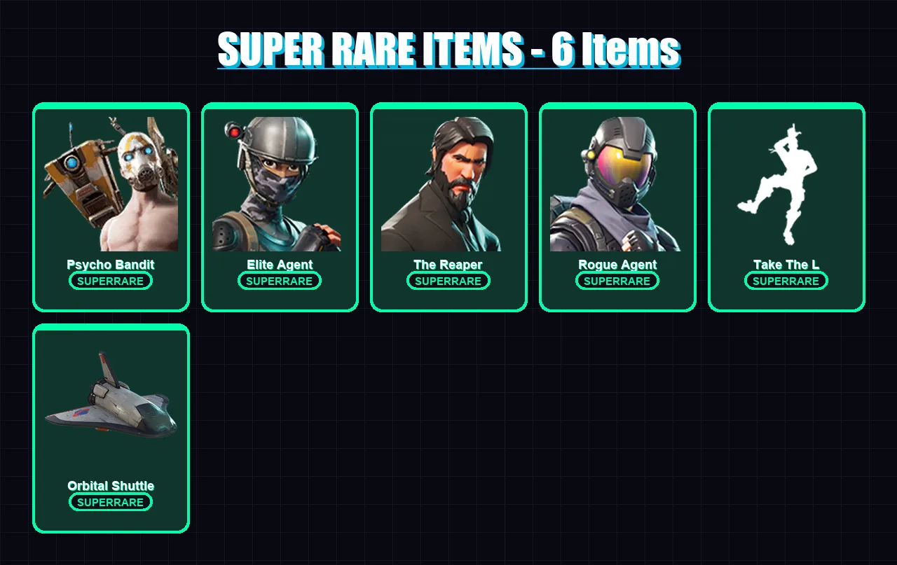 [PC/XBOX/PSN] | Psycho Bandit | Elite Agent | The Reaper | Rogue Agent | Carbide | 23 skin | 23 pickaxe | 20 emote | 21 glider | Lv155