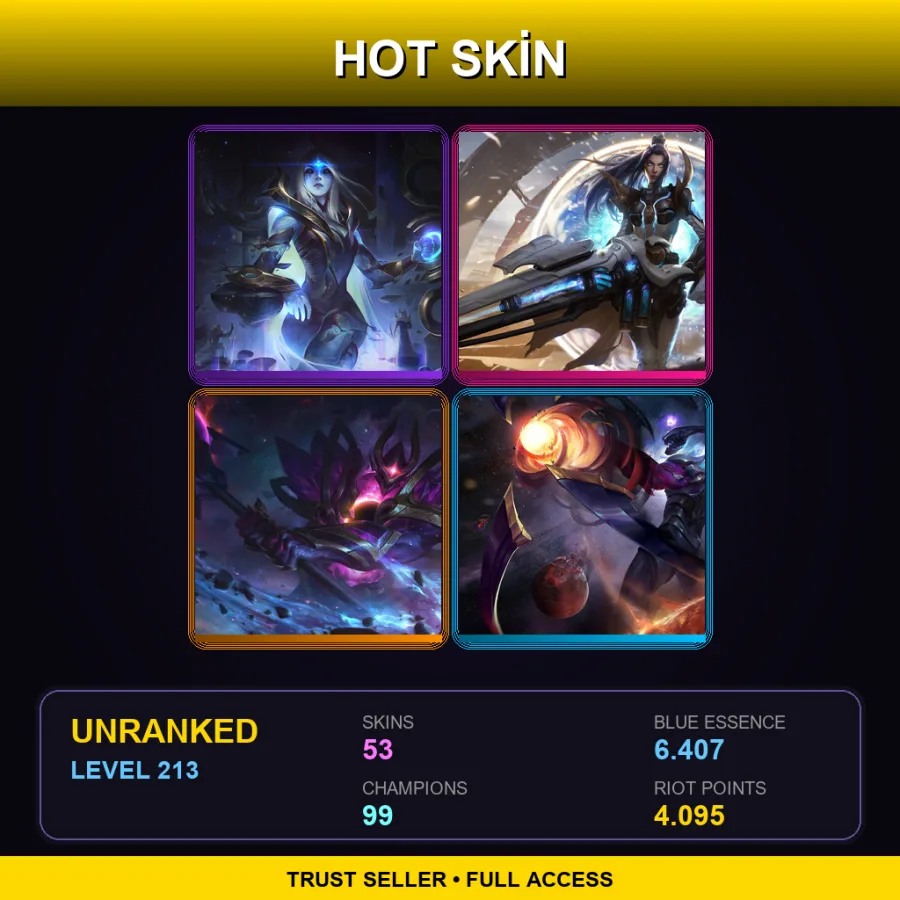 JP | Lv213 | Unranked | 53 Skin | 99 Champ