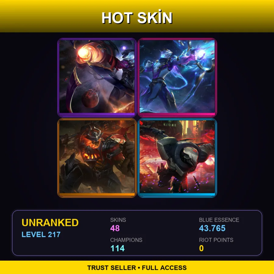 BR | Lv217 | Unranked | 48 Skin | 114 Champ