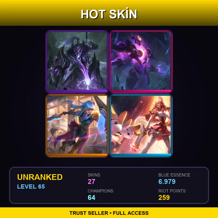 BR | Lv65 | Unranked | 27 Skin | 64 Champ