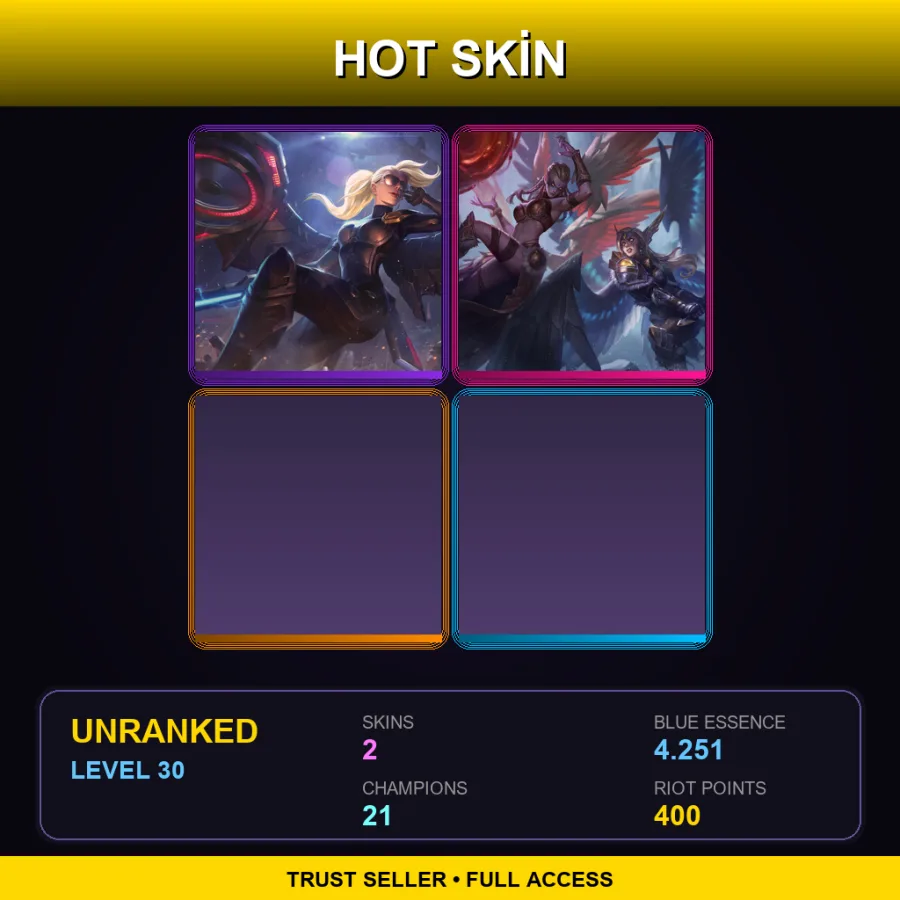 NA | Lv30 | Unranked | 2 Skin | 21 Champ