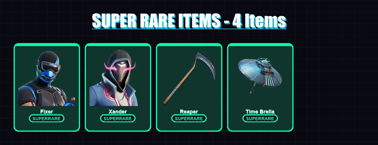 [PC/XBOX] | Fixer | Xander | Malik | Omegarok | Spectra Knight | 65 skin | 106 pickaxe | 70 emote | 95 glider | Lv2027