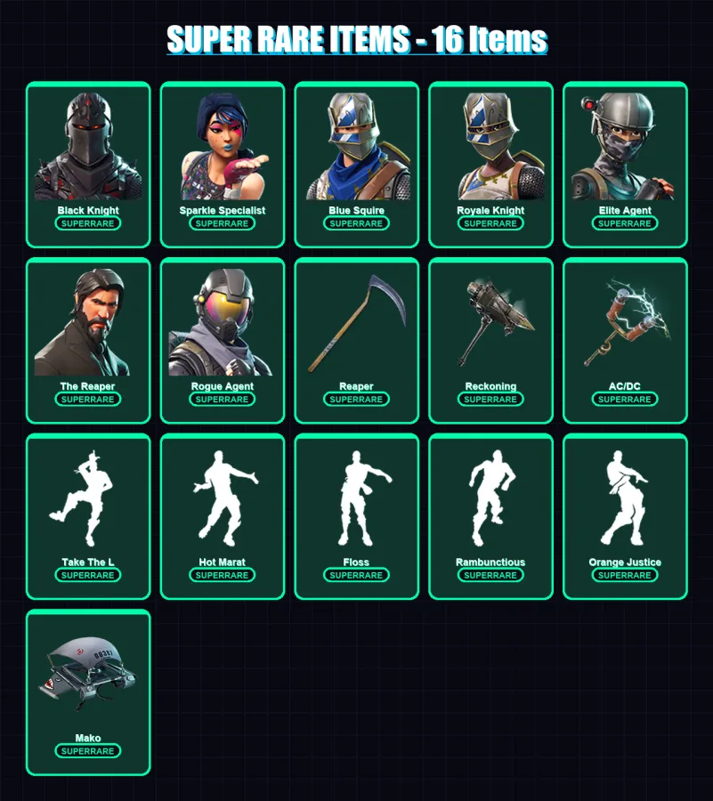 [PC/XBOX/PSN] | OG Skull Trooper | Black Knight | Sparkle Specialist | 38 skin | Lv502