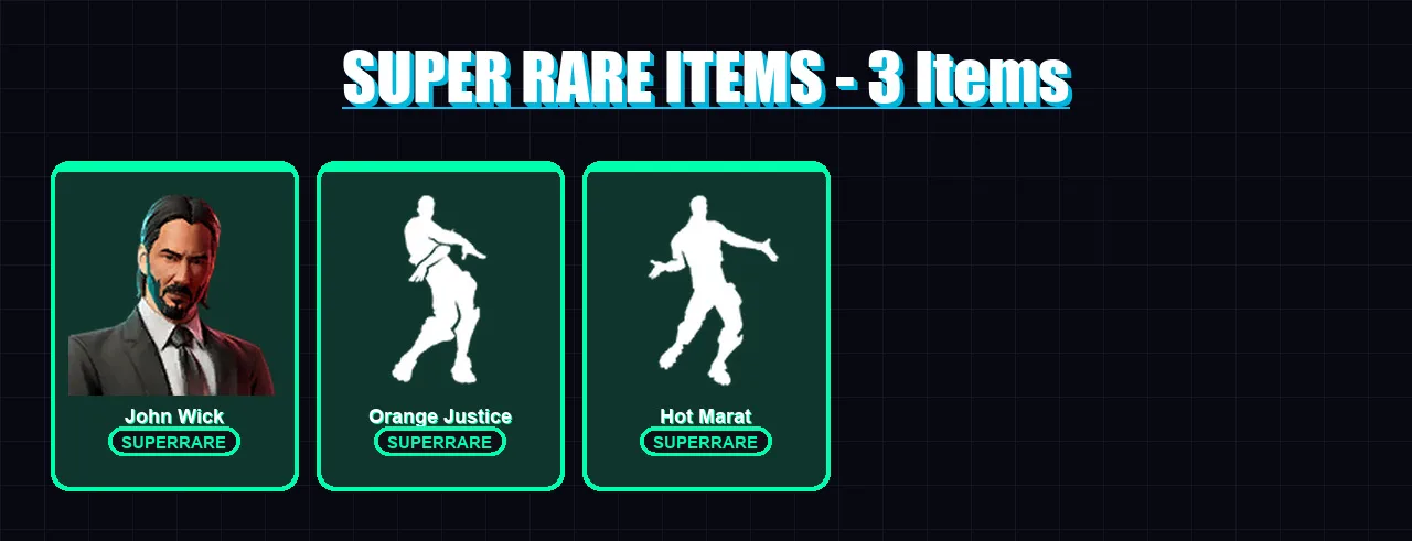 [PC] | John Wick | Fade | Snap | Drift | The Origin | 74 skin | 119 pickaxe | 92 emote | 105 glider | Lv1741 — Fortnite account