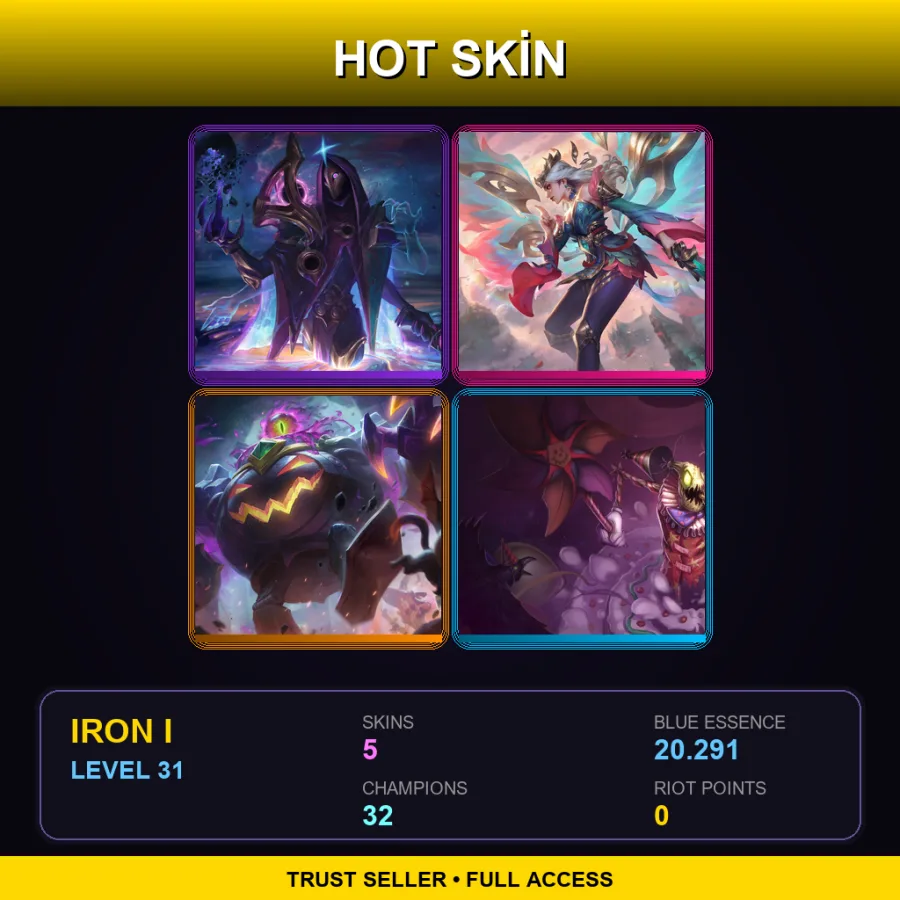 BR | Lv31 | Iron I | 5 Skin | 32 Champ