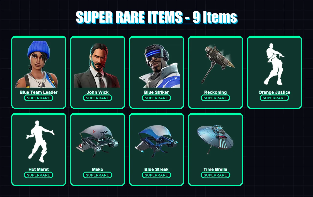 [PS4/PS5/PC] | Blue Team Leader | John Wick | Blue Striker | Rox | Valeria | 81 skin | 63 pickaxe | 88 emote | 67 glider | Lv1358 — Fortnite account