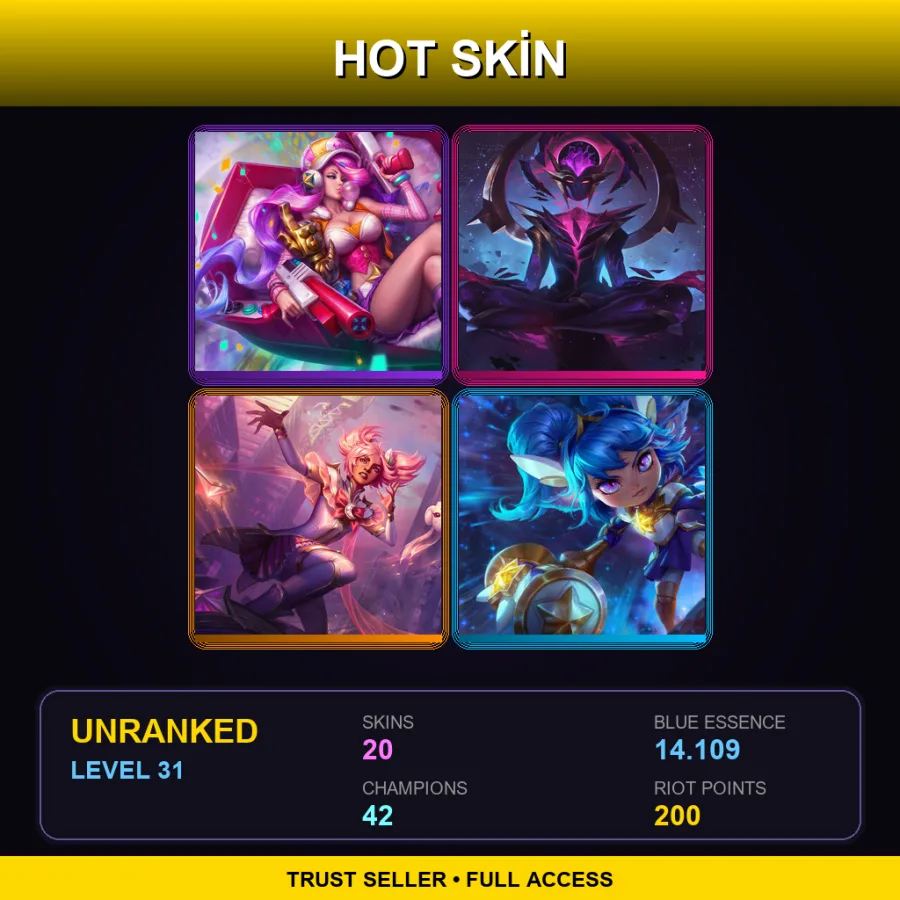BR | Lv31 | Unranked | 20 Skin | 42 Champ