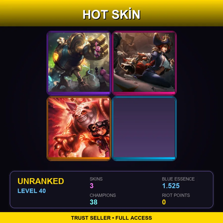 LAS | Lv40 | Unranked | 3 Skin | 38 Champ