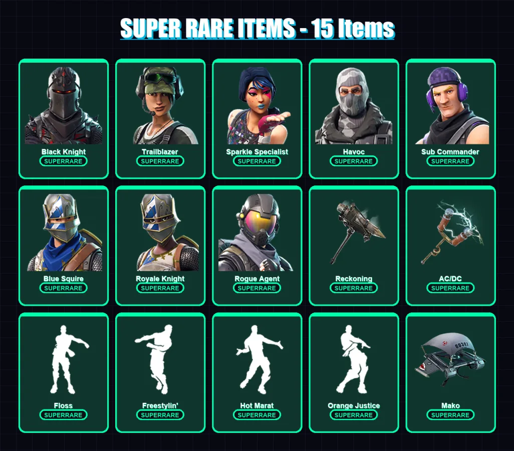 [PC/XBOX/PSN] | OG Skull Trooper | Black Knight | Trailblazer | Sparkle Specialist | Havoc | 26 skin | 25 pickaxe | 33 emote | 29 glider | Lv460 — Fortnite account