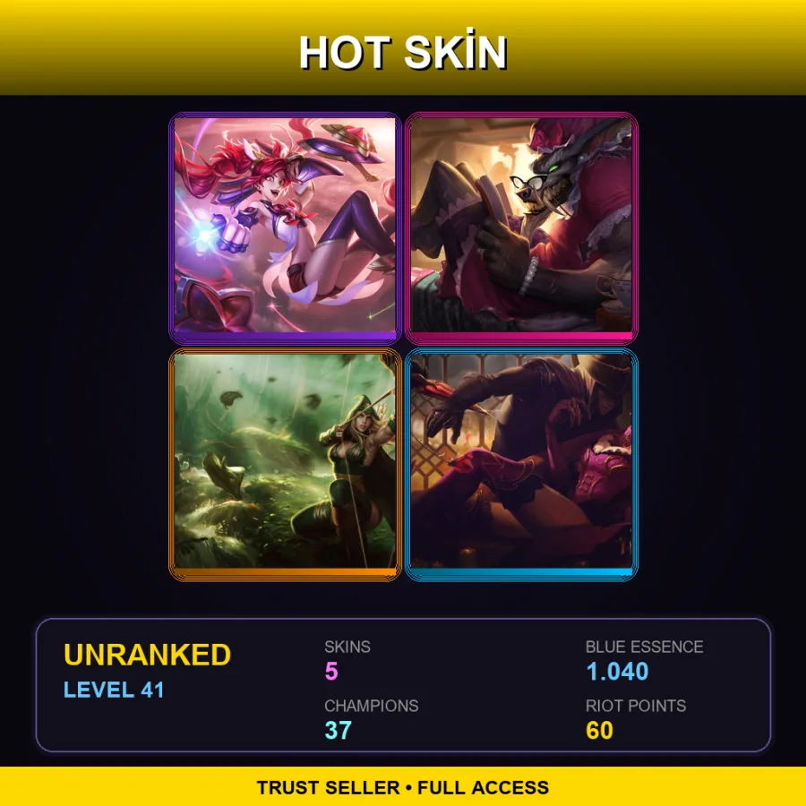 TR | Lv41 | Unranked | 5 Skin | 37 Champ — Sherwood Forest Ashe