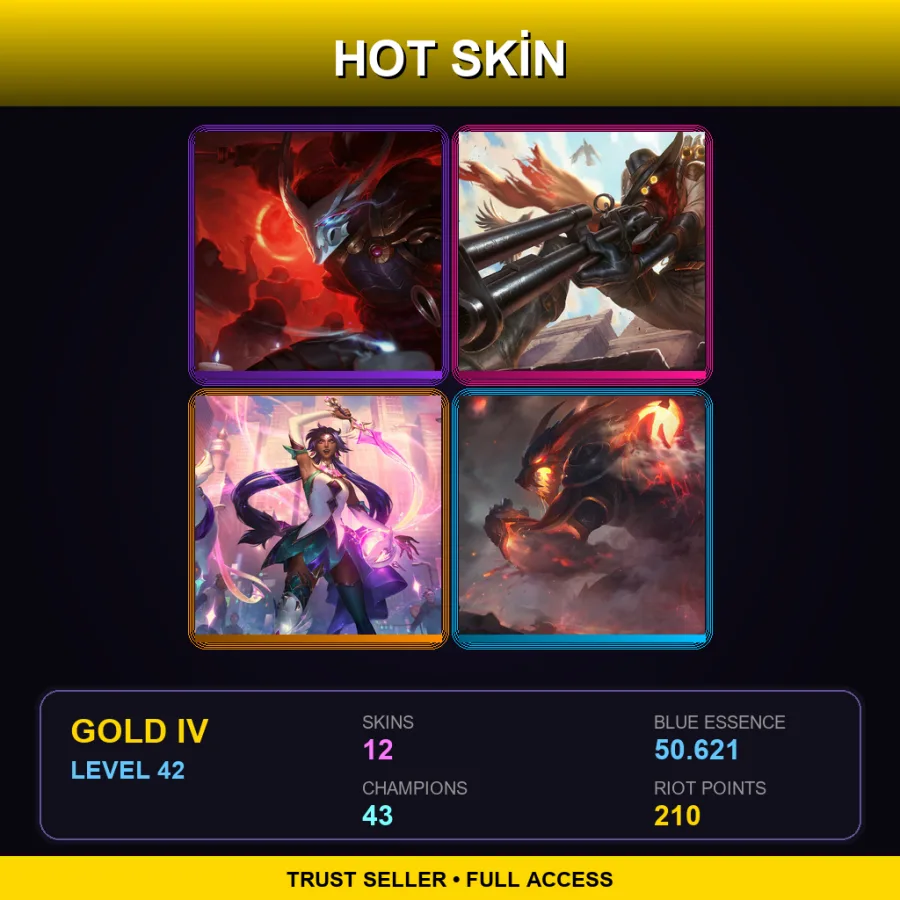 LAN | Lv42 | Gold IV | 12 Skin | 43 Champ