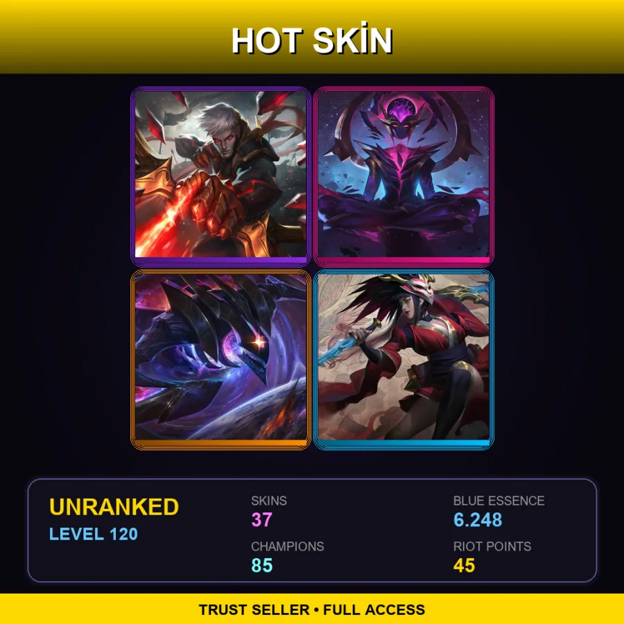 LAS | Lv120 | Unranked | 37 Skin | 85 Champ