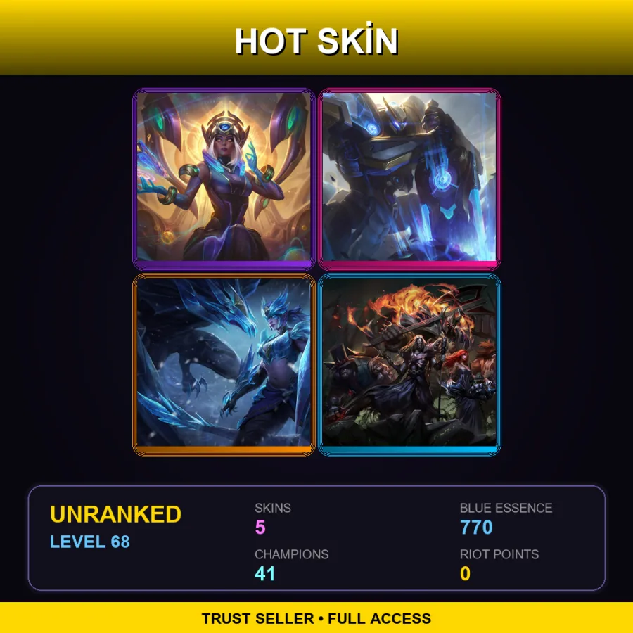 LAN | Lv68 | Unranked | 5 Skin | 41 Champ