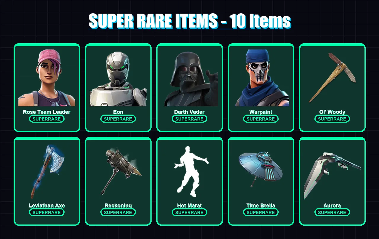 [PC/PSN] | Rose Team Leader | Eon | Darth Vader | Warpaint | Gear Specialist Maya | 252 skin | 280 pickaxe | 240 emote | 237 glider | Lv3280