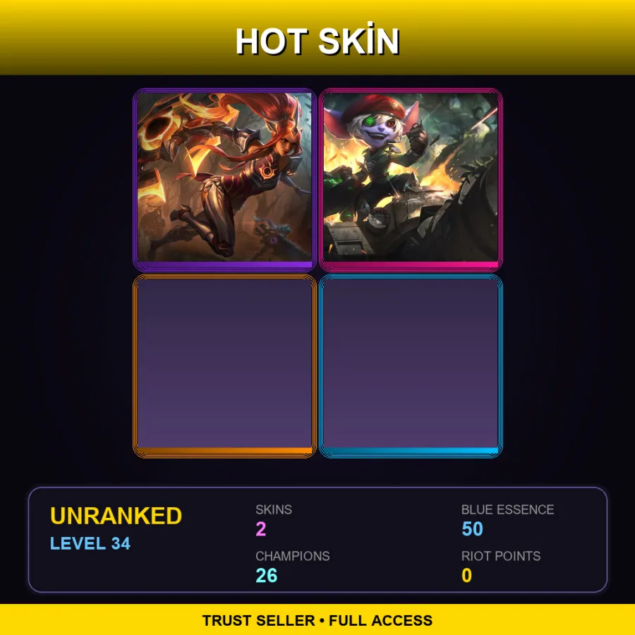 BR | Lv34 | Unranked | 2 Skin | 26 Champ