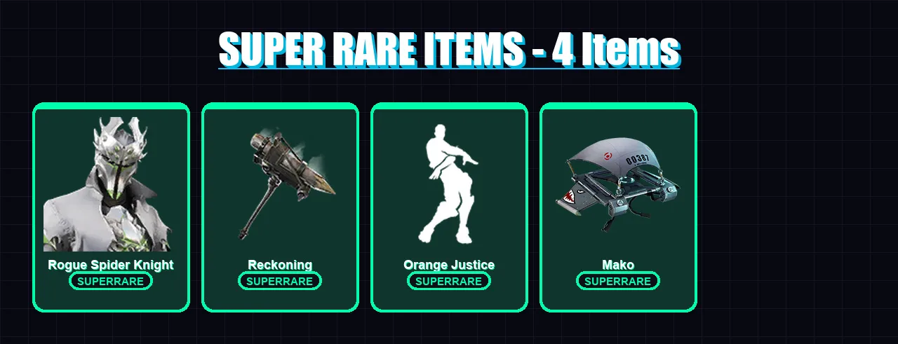 [PC] | Rogue Spider Knight | Fusion | Ragnarok | Drift | Valor | 44 skin | 44 pickaxe | 46 emote | 56 glider | Lv844