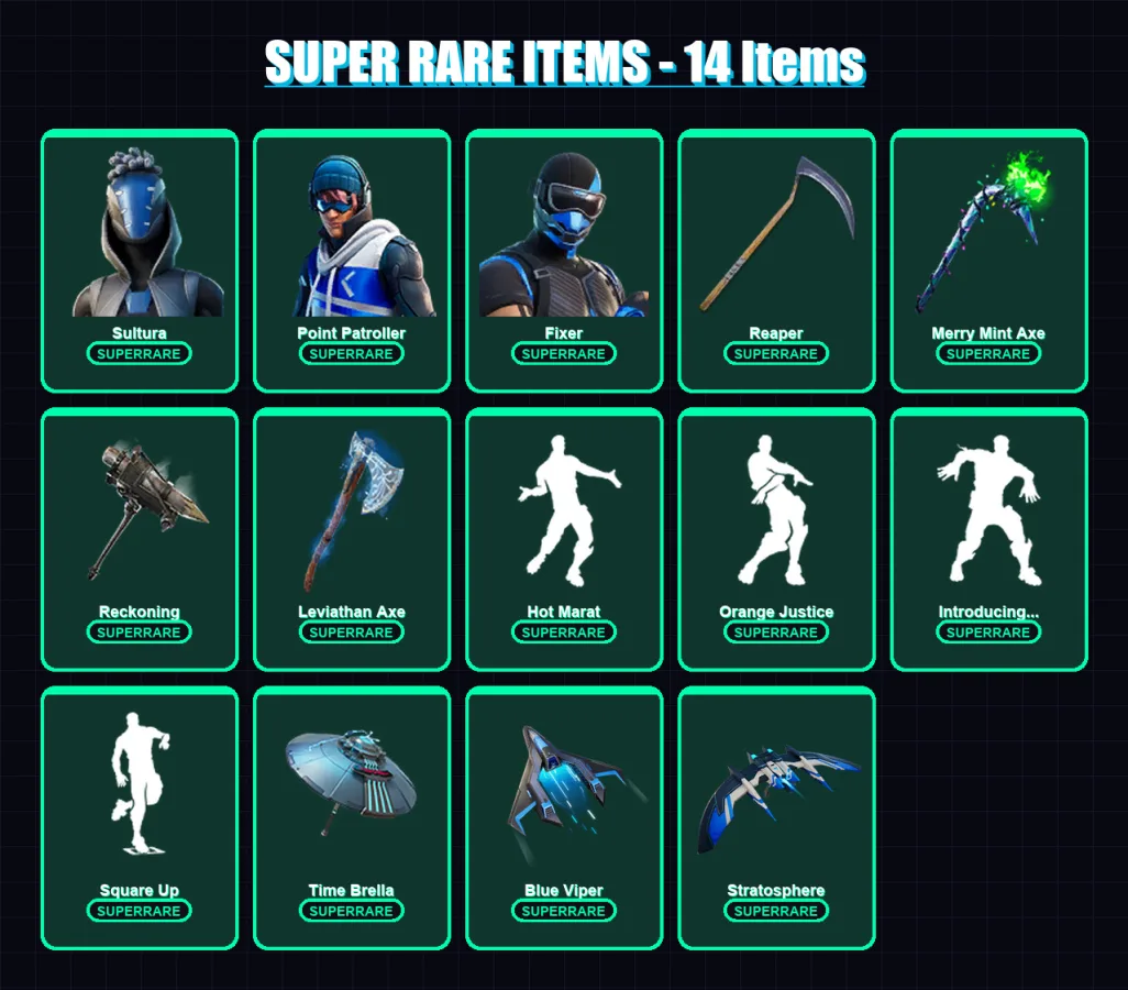 [PC/XBOX] | Sultura | Point Patroller | Fixer | Omegarok | Menace | 186 skin | 229 pickaxe | 174 emote | 171 glider | Lv2837