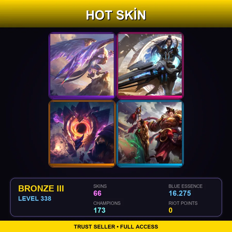 SG | Lv338 | Bronze III | 66 Skin | 173 Champ