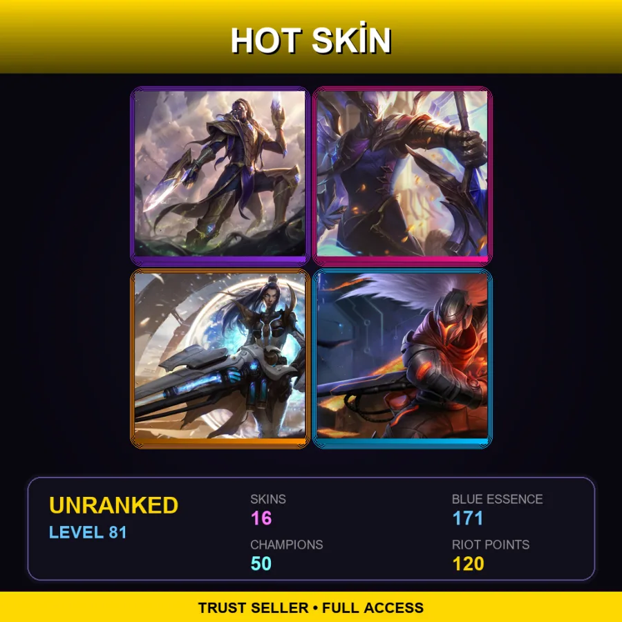 LAN | Lv81 | Unranked | 16 Skin | 50 Champ — Victorious Aatrox