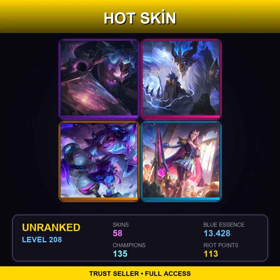 TR | Lv208 | Unranked | 58 Skin | 135 Champ — Empyrean Pyke
