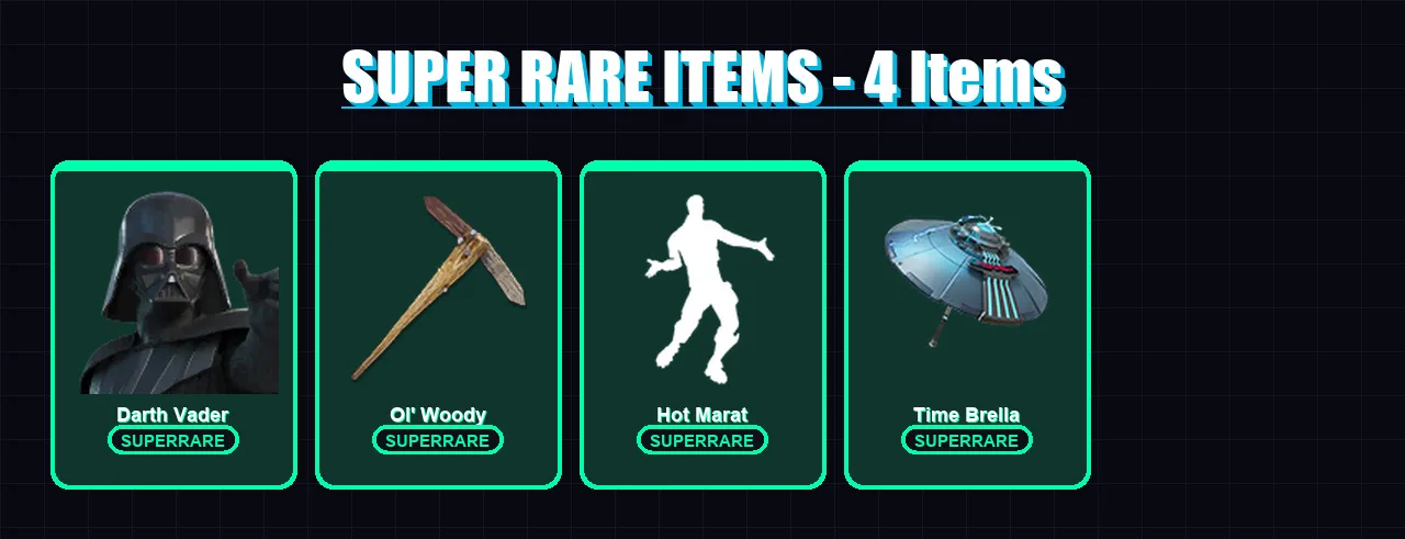 [PS4/PS5/XBOX/PC] | Darth Vader | Optimus Prime | Spectra Knight | Snap | Kado Thorne | 154 skin | 191 pickaxe | 140 emote | 159 glider | Lv2692