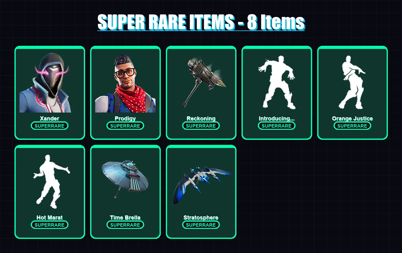 [PS4/PS5/XBOX/PC] | Xander | Prodigy | Wild Card | Frostbite | Omegarok | 59 skin | 77 pickaxe | 114 emote | 68 glider | Lv1505 — Fortnite account
