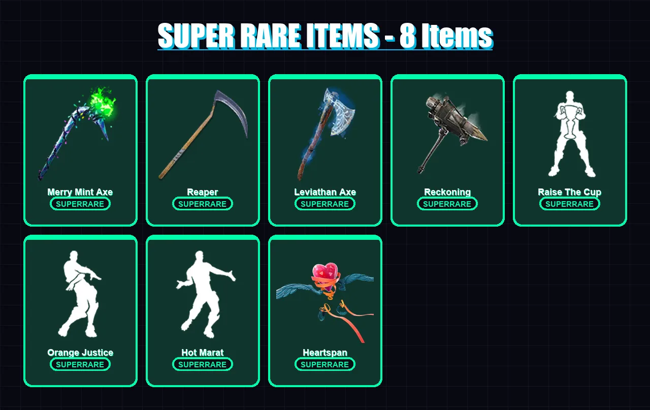 [PC/PSN] | Ultima Knight | Calamity | Zenith | Raz | Ruin | 236 skin | 178 pickaxe | 138 emote | 133 glider | Lv1871