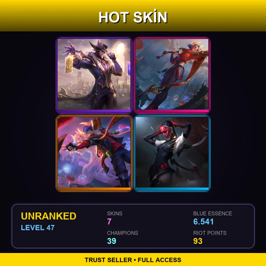 SG | Victorious Twisted Fate | Lunar Beast Fiora | Lunar Beast Aphelios | Masque of the Black Rose Elise | 7 Skin | 39 Champ | Lv47