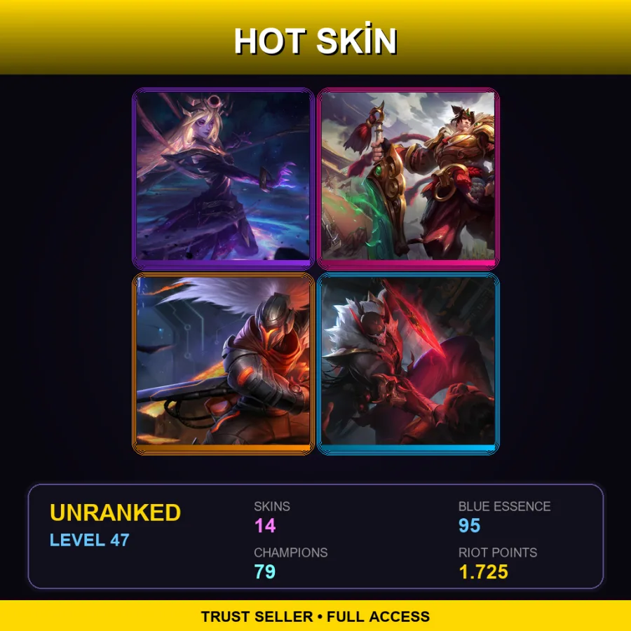 EUW | Lv47 | Unranked | 14 Skin | 79 Champ