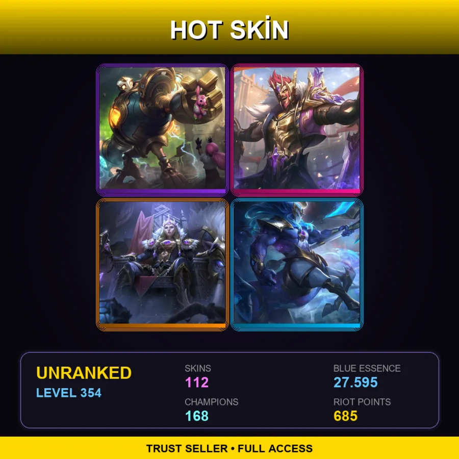 EUW | Lv354 | Unranked | 112 Skin | 168 Champ — Gun Goddess Miss Fortune