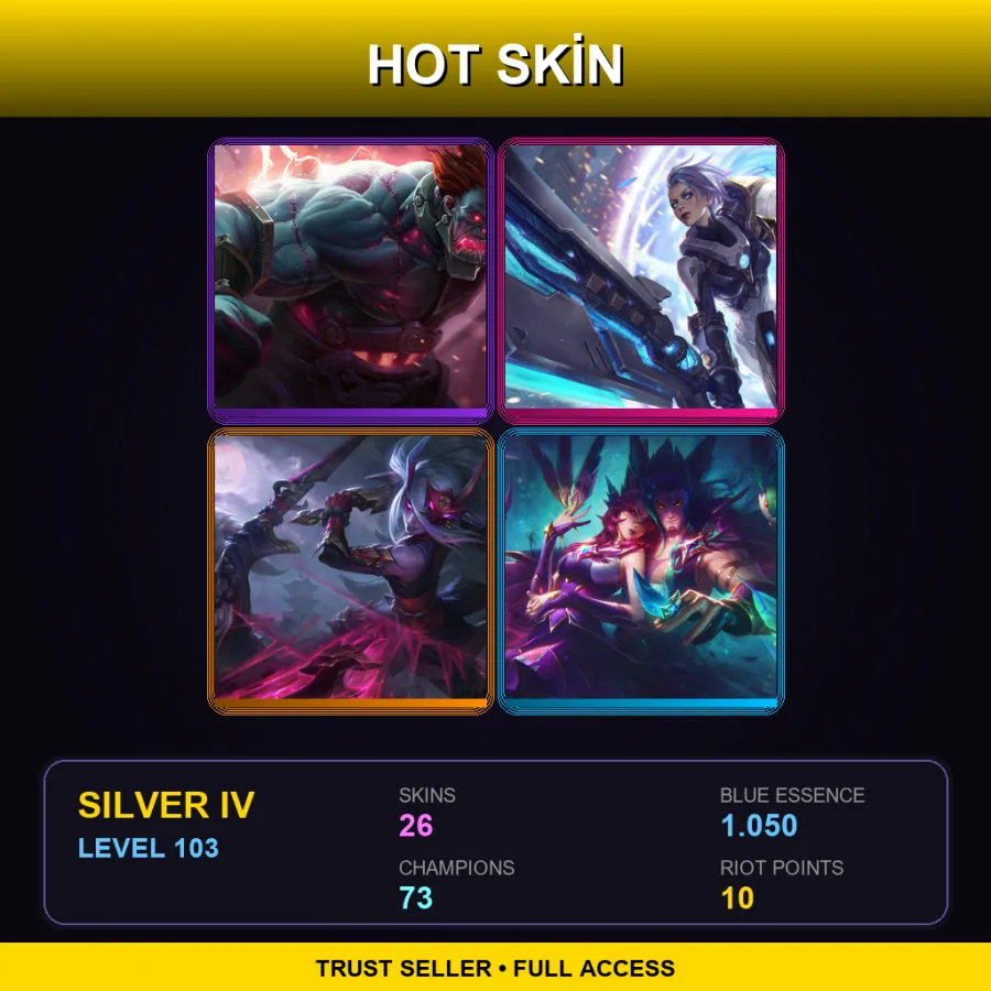 TR | Lv103 | Silver IV | 26 Skin | 73 Champ
