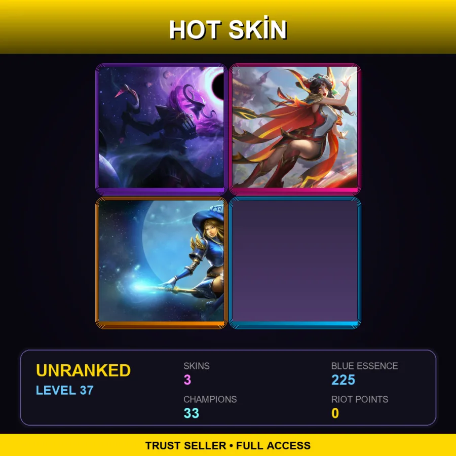 EUNE | Lv37 | Unranked | 3 Skin | 33 Champ