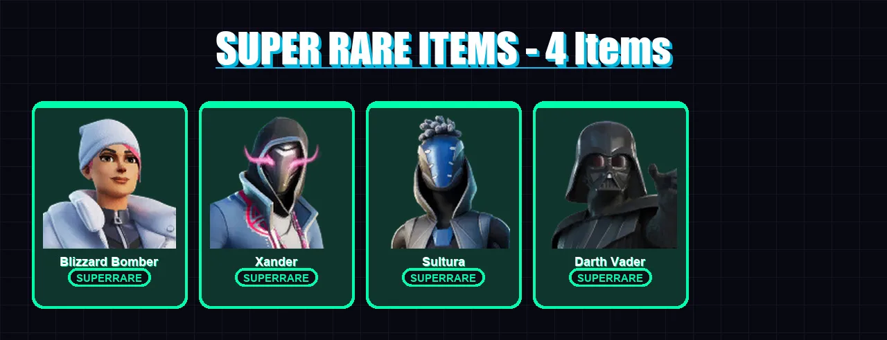 [PC/XBOX/PSN] | Blizzard Bomber | Xander | Sultura | Darth Vader | Lara Croft | 100 skin | 128 pickaxe | 99 emote | 94 glider | Lv1116