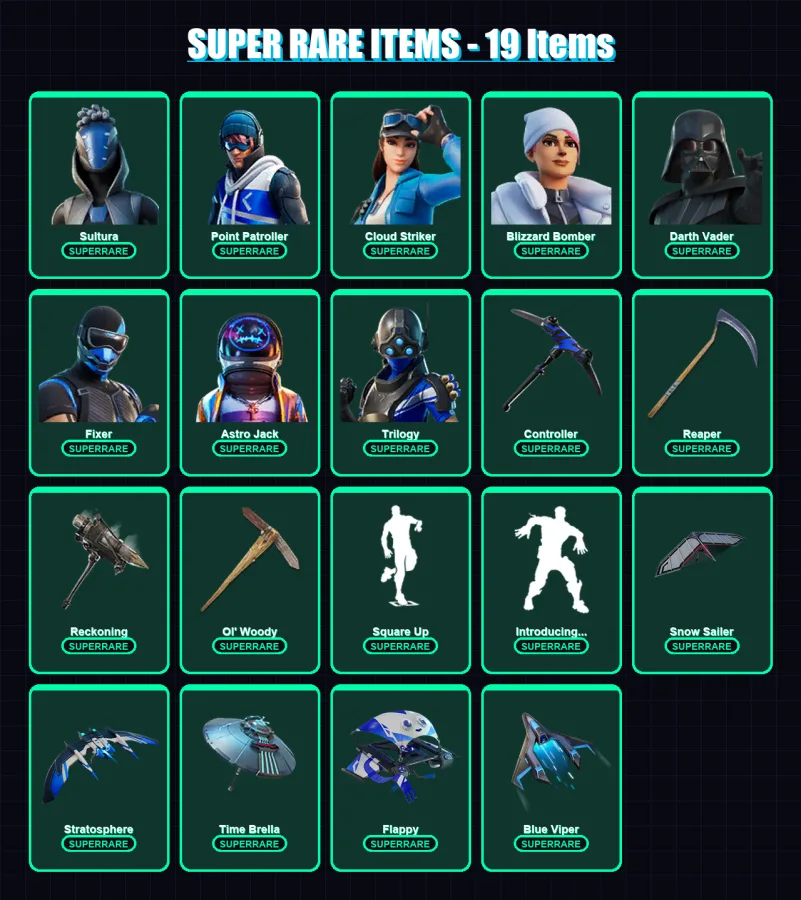 [PS4/PS5/XBOX/PC] | Sultura | Point Patroller | Cloud Striker | 253 skin | Lv2970
